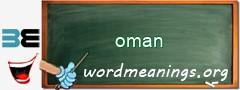 WordMeaning blackboard for oman